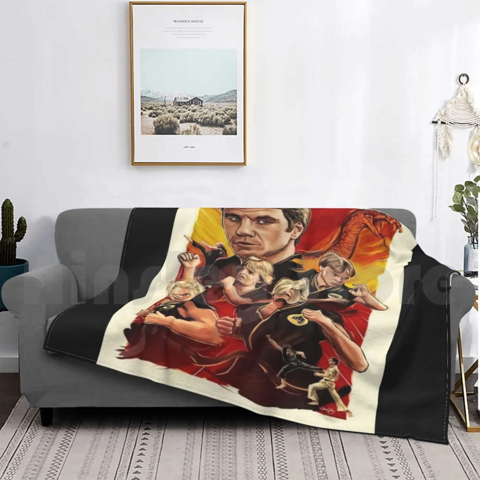 80s فنون الدفاع عن النفس فيلم بطانية موضة مخصصة الكاراتيه كوبرا كاي دوجو الكاراتيه كيد كاليفورنيا شجرة بونساي Est 1984