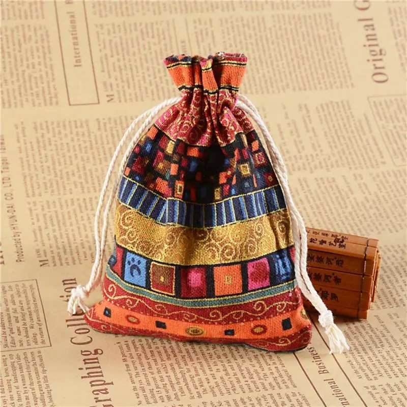 10pcs Chinese Style Mini DND Dice Bag Board Game Cotton Tarots Card Storage Bag Jewelry Bag 10*14cm Dropshipping