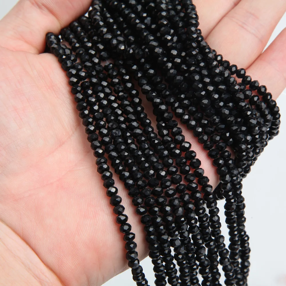 1 Strang 3*4mm Kristall Rondelle Glasperlen Facettierte Lose Spacer Glänzende AB Perlen Diy für Schmuck Machen Armband Zubehör – Detail 11
