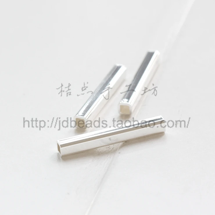 DIY Supply-Solid Brass Finding Square Tube 4x4x30mm with ID 2.3mm (3298C)