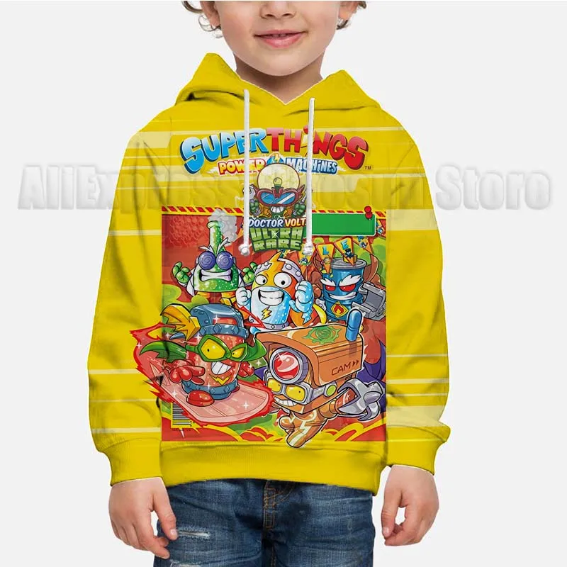 Toddler Boys Girls Super Zings 7 Hoodies Spring Autumn Kids Superthings Power Machines Pullovers Child Cartoon Anime Sweatshirt