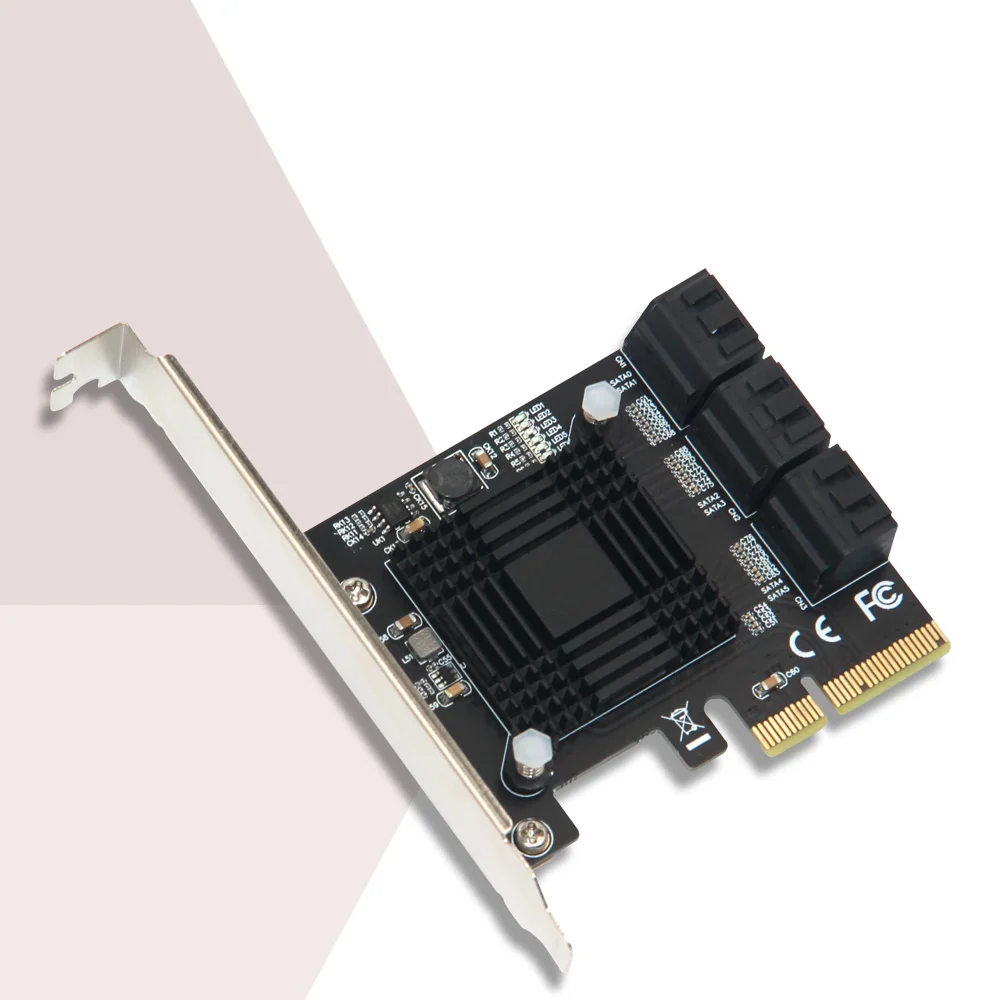 6 Port SATA 3 PCI Express Expansion Karte PCI-E/PCIE SATA Controller SATA Multiplier SATA3 6Gbps ASMedia ASM1166 chip für HDD SSD