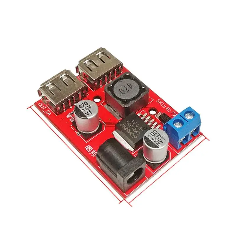 DC-DC Step-Down Module Auto Opladen Solar 3A Voltage Stabilizer Board 9V/12V/24V/36V Naar 5V