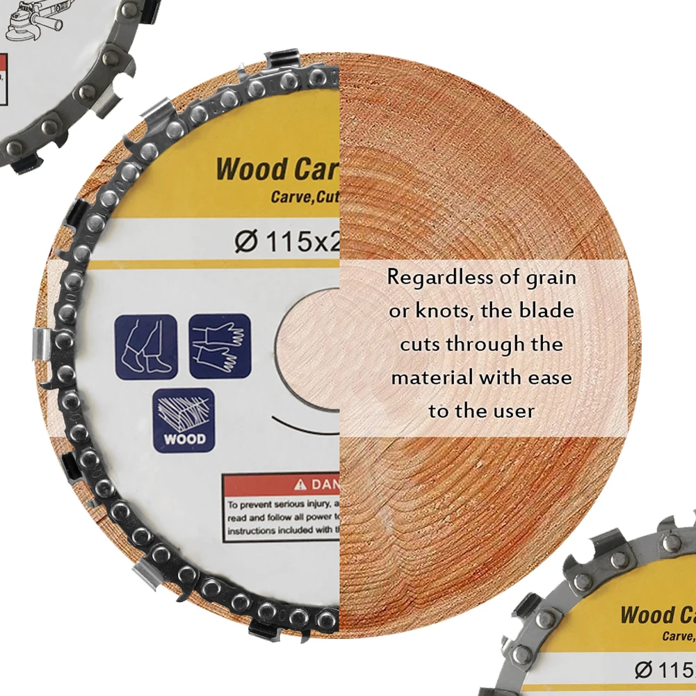 Schleifen Maschine Holzbearbeitung Disc 115mm 14 Zahn Edelstahl Grooving Maschine Ketten Disc Holz Carving Schneid Gestaltung Disc