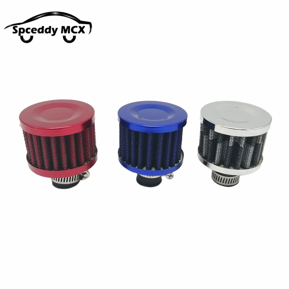 12mm Car Air Filter for Motorcycle Cold Air Intake High Flow Crankcase Turbo Vent Cover Mini Breather Filters Universal Carbon