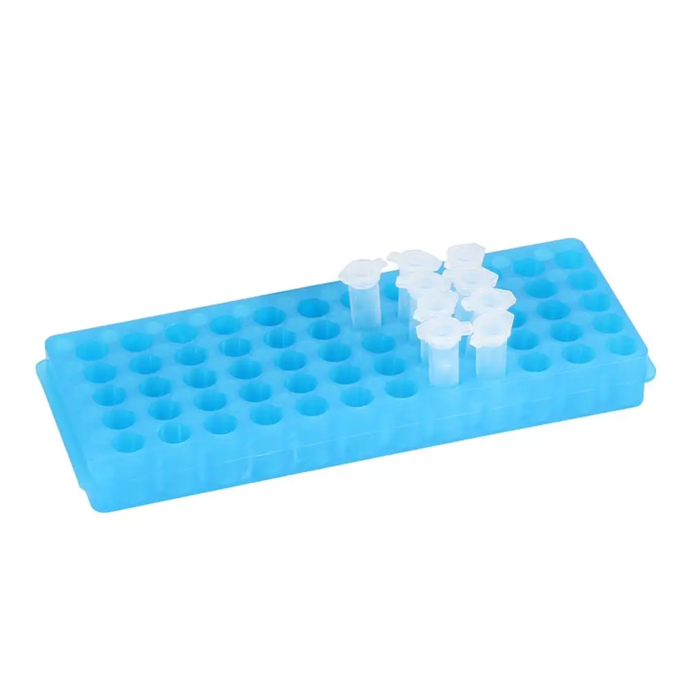 60 Holes Centrifuge Test Tube Rack 2 Side Test Tubes Holder Bracket 0.5ml/1.5ml Centrifuge Vial Tube Support Laboratory Supplies