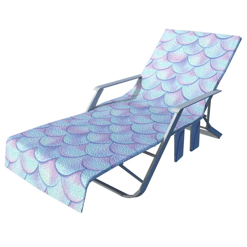 

Outdoor Microfiber Beach Chair Towel Covers, Swimming Pool, Sunbathing, Summer Holiday Lounge Chair Towel with Pockets, 75x210cm