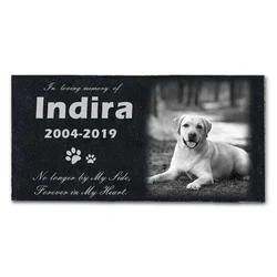 Memorial Tombstone Marble can engrave photos Pet Keepsake Gravestone Tomb Dog Cat For Paw Print Animal ,12