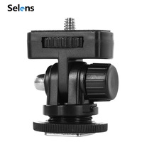 Selens Monitor Mount Bracket Holder F Type Head With 1/4 Screw Photography Head For DSLR Cameras Gimbal Accessories Tripod Head