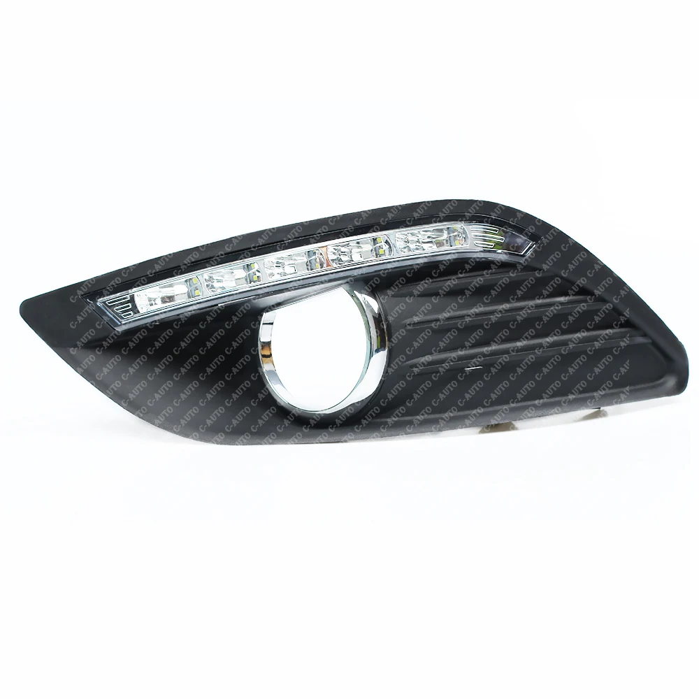 1Pair LED DRL Car Daytime Running light Front Driving Lamp Foglight Drl White 12V Car For Ford Focus 2 mk2 2008 2009 2010 2011