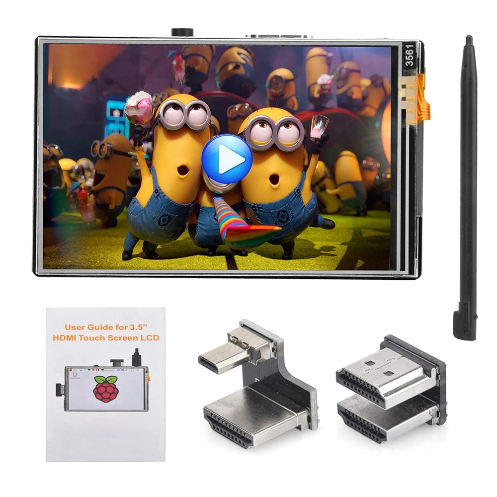 3.5 Inch LCD Display Touch Screen With HDMI Module + Stylus Pen For Raspberry Pi 4 Model B / 4B 3B+ 3B