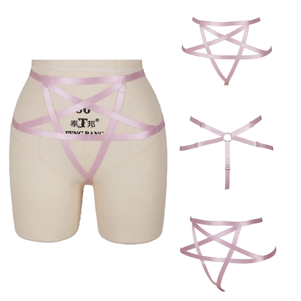 Pentagram Pastel Goth Leg Garter Sword Belts Women's Sex Products Sexy Body Bondage Bdsm Harness Adjust Elastic Bandage Costume