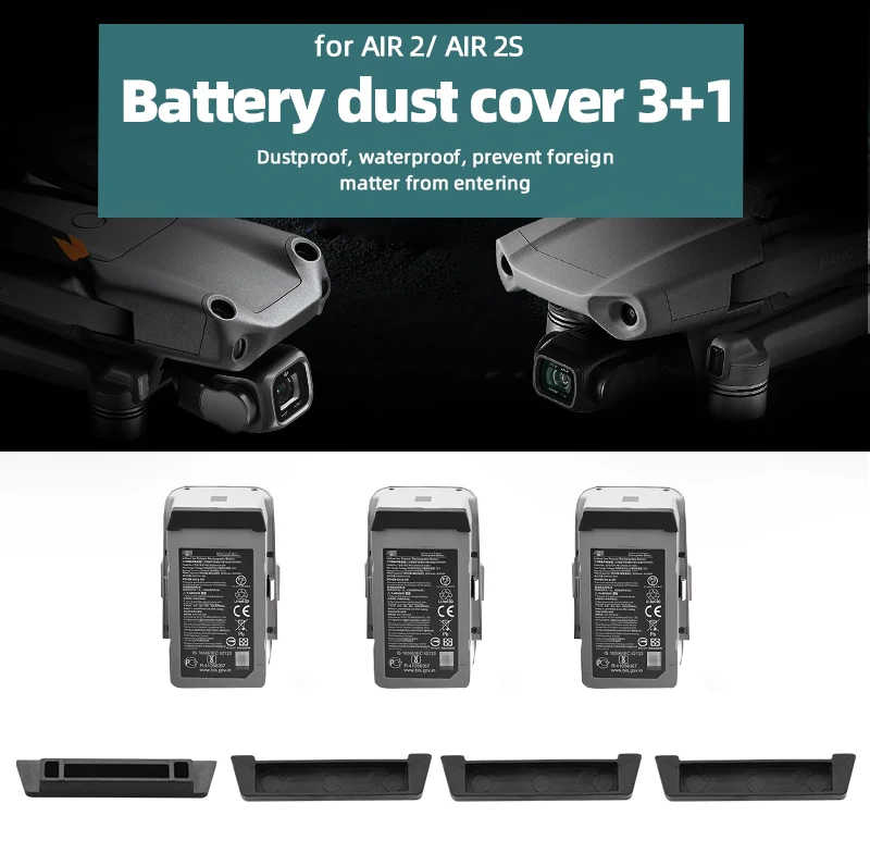 4Pcs ซิลิโคนปลั๊กป้องกันฝุ่นสำหรับ DJI Mavic Air 2/2S แบตเตอรี่ชาร์จพอร์ตครอบคลุมสำหรับ drone Protector อุปกรณ์เสริม