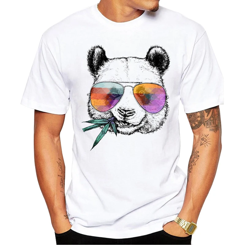 2021 new 3D men's and women's fashion and leisure sports T-shirt Cool Panda Design T-shirt Short sleeve Cool shirt Influx T-shir