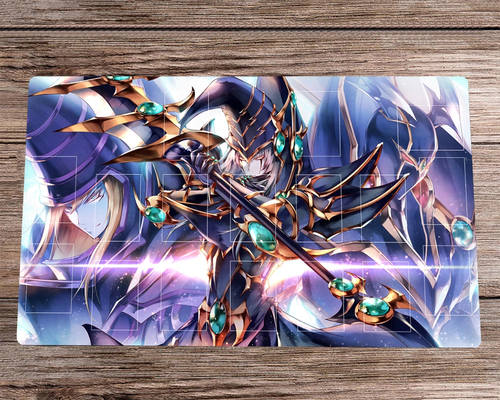 

NEW Yu-Gi-Oh! Playmat Dark Magician TCG CCG Mat Trading Card Game Mat Zones & Bag Anti-slip Rubber Desk Pad Mousepad 60x35cm