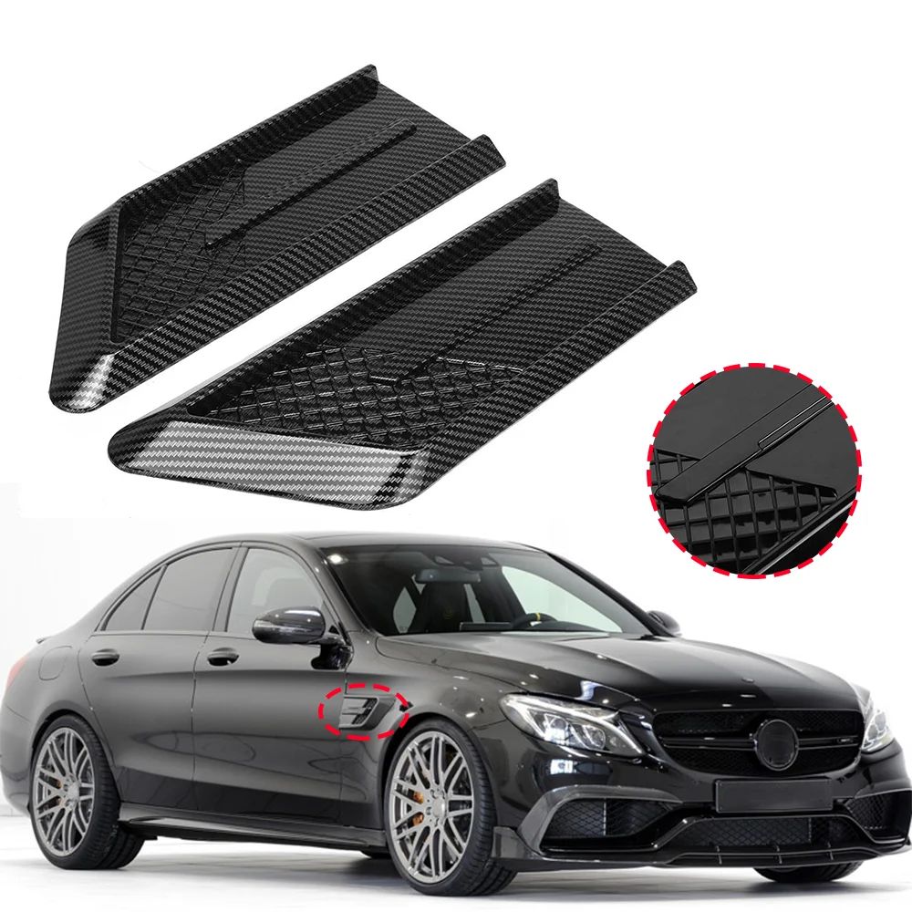 Universal Car Side Fender Air Outlet Vent Cover Decoration Sticker B-Style For Mercedes Benz W212 W211 W176 W205 W202 W204 AMG 6