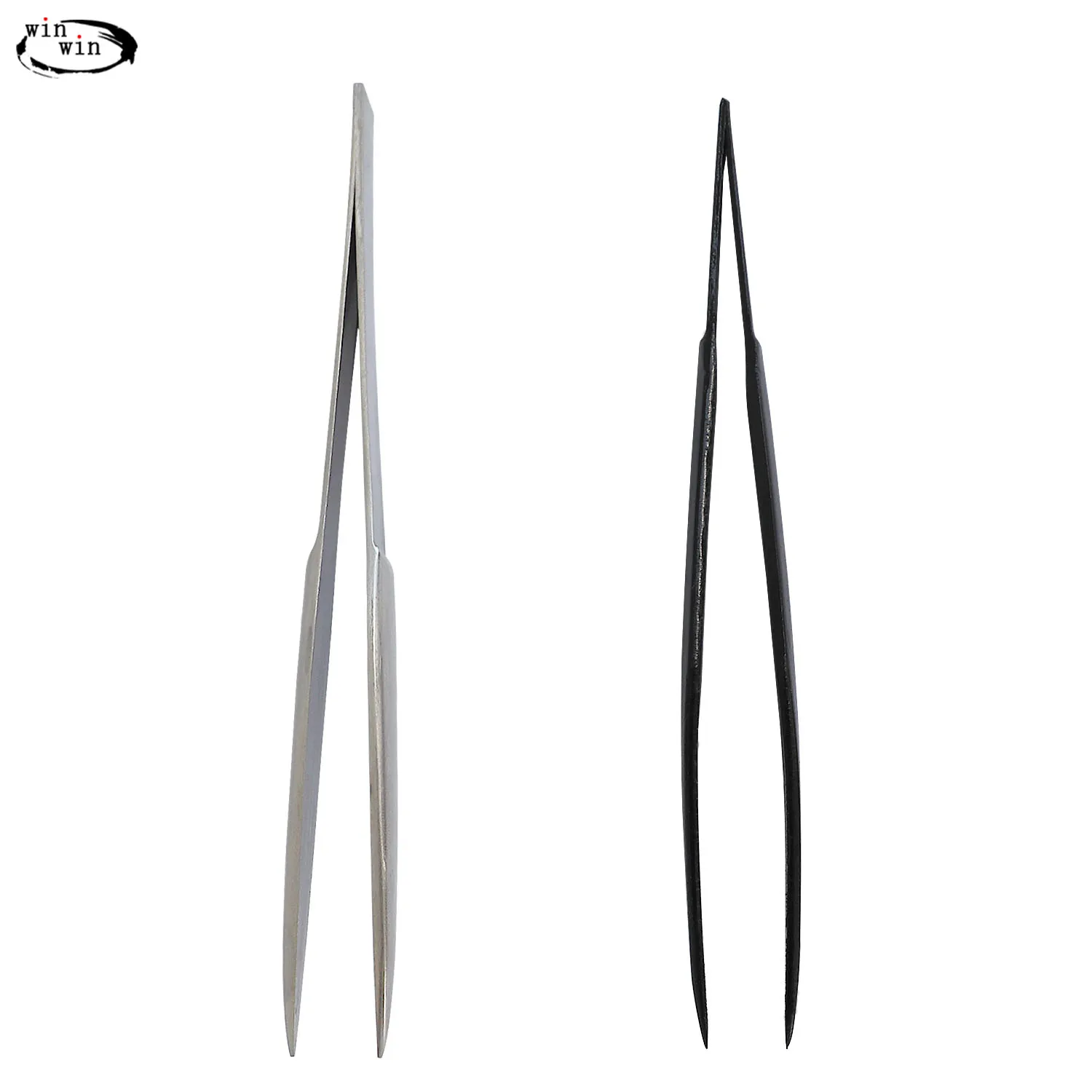 Berbem Excellent Quality  Stainless Steel Tweezers（With Shovel） Bending Head Straight Head Metal  Jewelry Tools