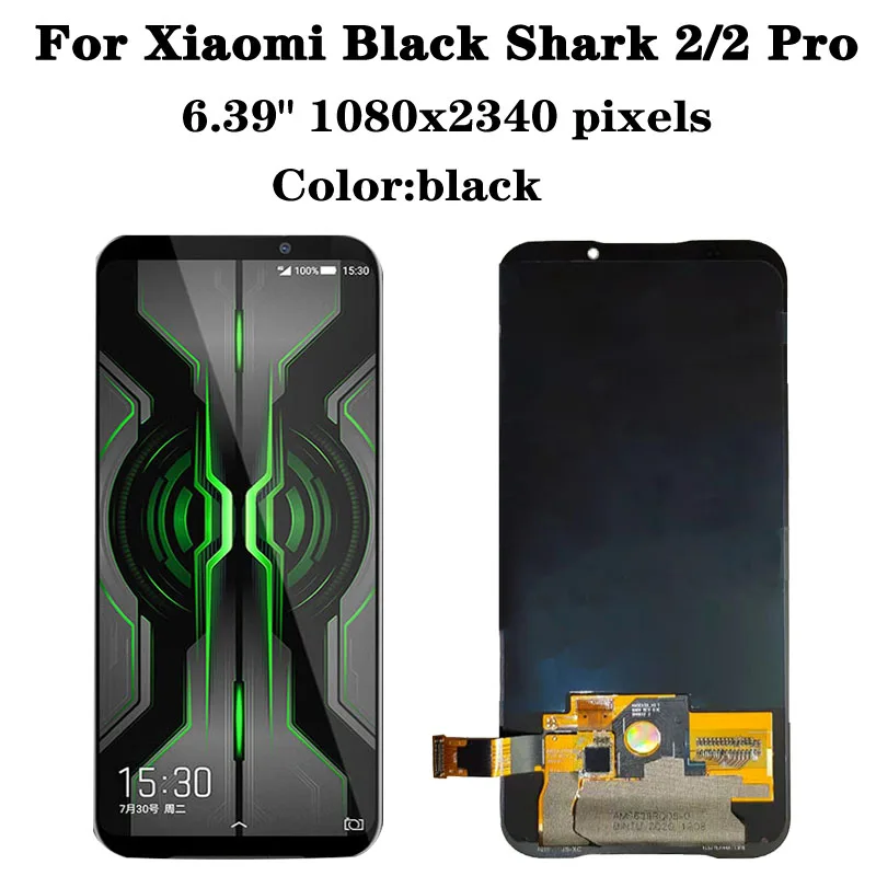 Black Shark 2 Display Screen With Fingerprint For Xiaomi Black Shark 2 Pro SKW-H0 lcd display Touch Screen Digitizer Assembly