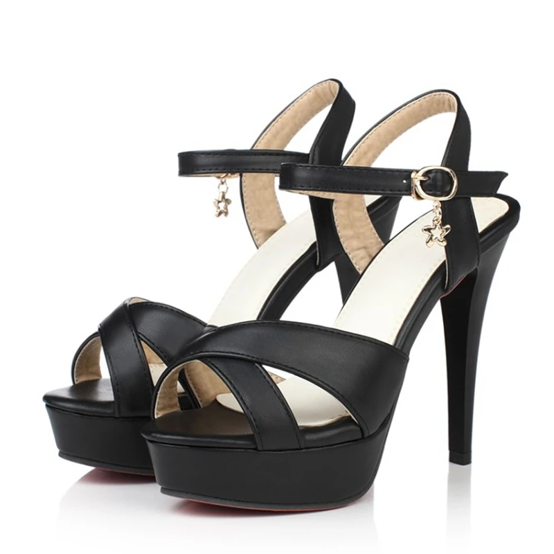 2020 New Platform High Heels 12CM Sandals Summer Sexy Ankle Strap Fish mouth Gladiator Party Dress Women Shoes Size 33-43 853