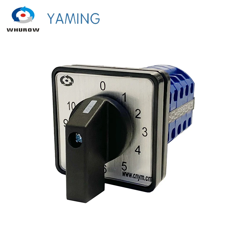 

YMW26-20/5 Universal 20A 0-10 Positions 690V 5 Poles Control Power Selection Rotary Changeover LW26-20 LW28 LW39B Cam Switch