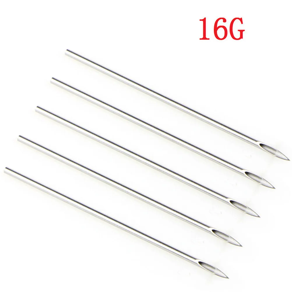 Kit d'outils professionnels pour le perçage du nombril, en acier inoxydable, anneau pour le ventre, langue, Tragus, mamelon, lèvres, sourcils, nez, bijoux pour le corps, 1 ensemble, 14G, 16G