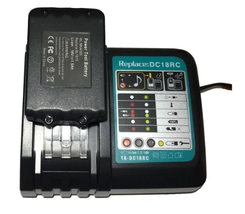 เครื่องชาร์จแบตเตอรี่ Li-ion 6A 3A DC18RC สำหรับ Makita 7.2V-18V BL1830 Bl1430 DC18RC DC18RA ที่ชาร์จ1A