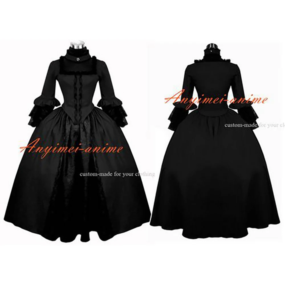 fondcosplay Victorian Rococo Medieval Gown Ball Outfit Gothic Punk black Cotton shirt skirt Cosplay Costume CD/TV[G484]