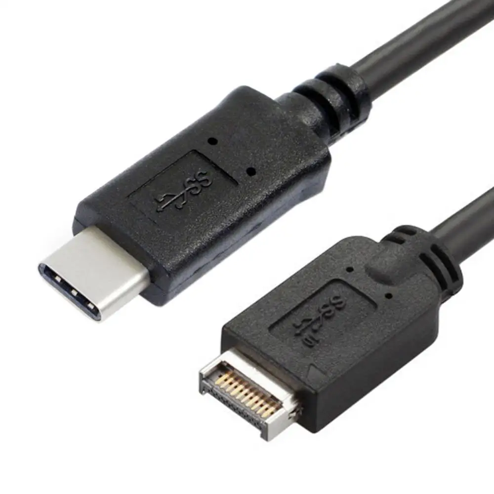 

USB 3.1 Front Panel Header to USB C Type-C Male Extension Data Cable 50cm