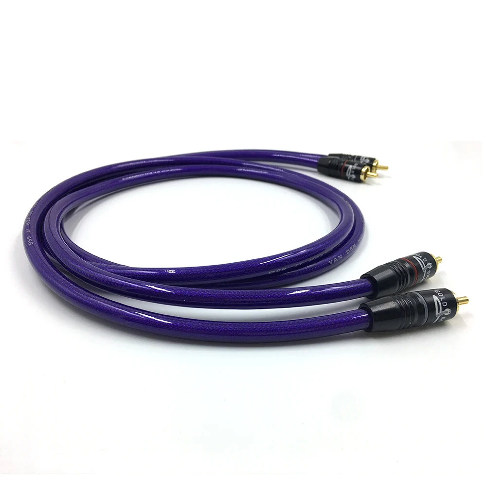HIFI Stereo Pair RCA Cable High-performance Hi-Fi Audio 2rca to 2rca Interconnect Cable with Gold plated RCA plug