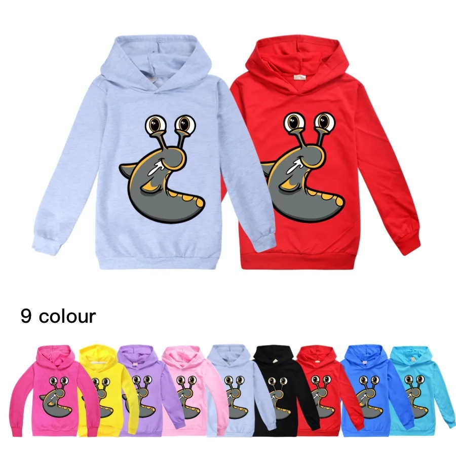 2021New Kids Hoodie Cartoon SLOGOMAN HOODY Print Boys/ Girls Birthday T-shirt Kawaii Kids Sweatshirt Winter Long-sleeved Hoodie