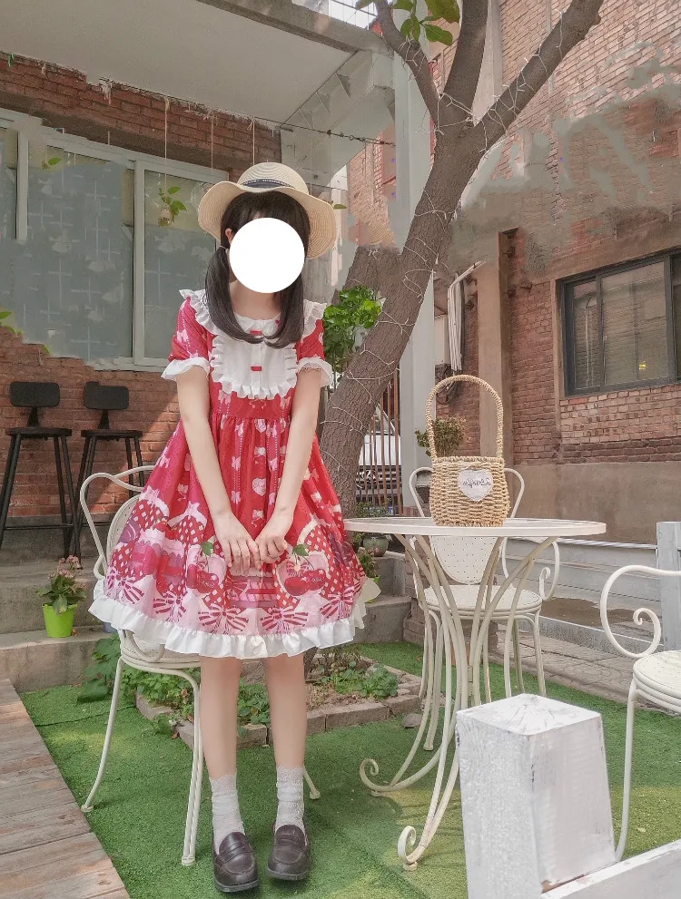 Lolita Style 2019 Summer New Japanese Sweet Vintage Dress Kawaii Princess Dress Cos Tea Party Loli Dress Party Vestidos