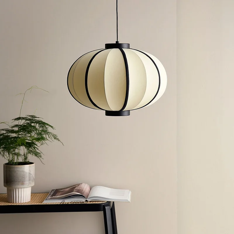 Imagem -06 - Nordic Designer Tecido Pano Luz Pendente Hanglamp Simples Luminária de Cozinha Sala de Estar e Sala de Jantar Decoração da Lâmpada Pendurada Novo