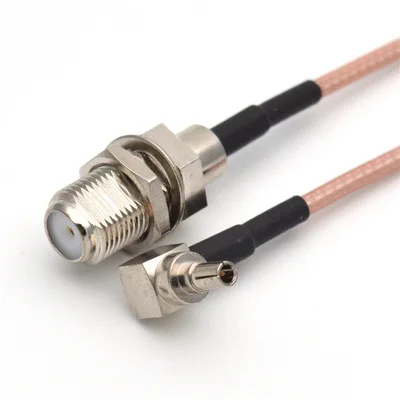 F Type Female Jack To CRC9 Male Right Angle RG316 Pigtail Cable  For HUAWEI Modem 10cm /15cm/20cm/30cm/50cm/60cm/80cm/1M CRC9-JW