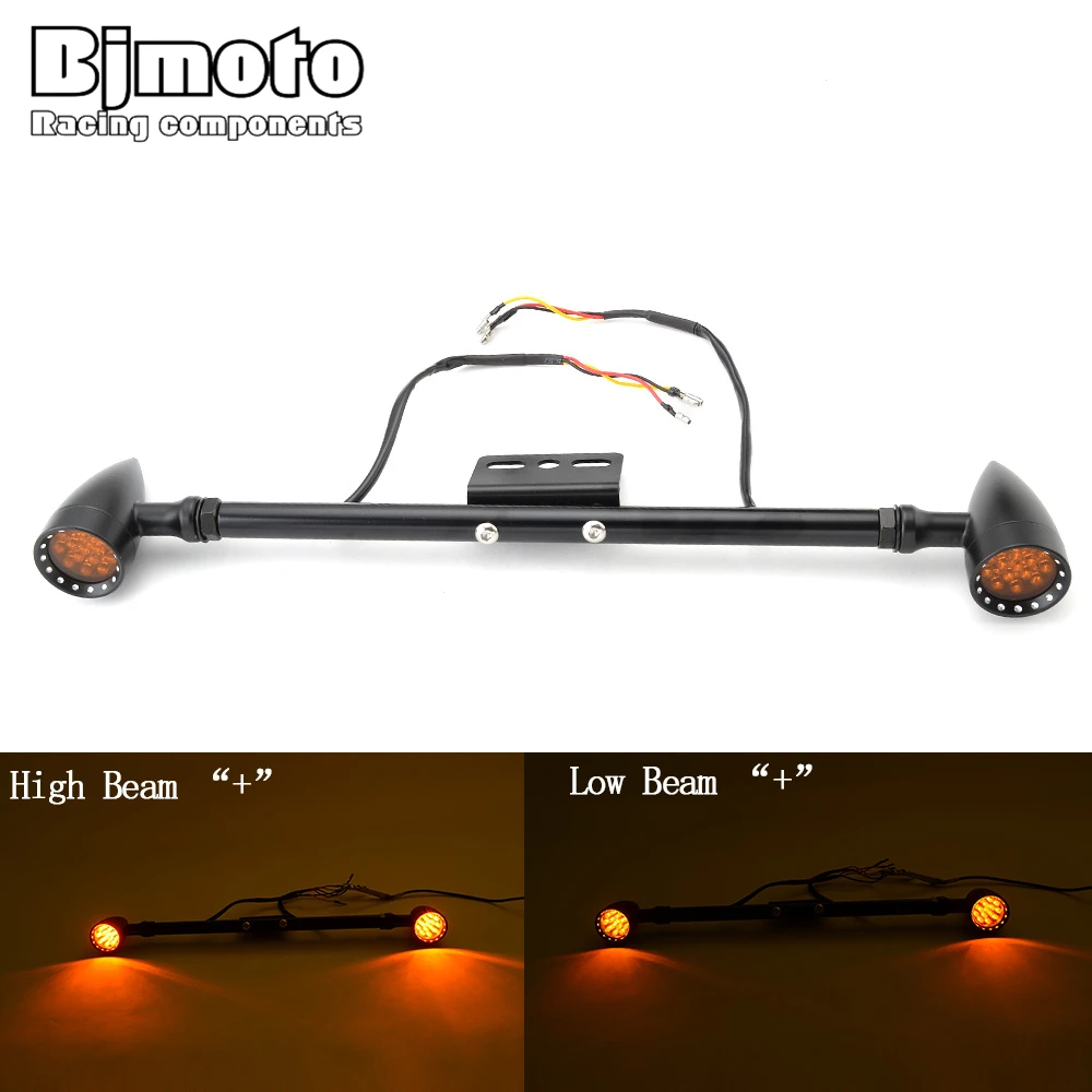 

Светодиодный указатель поворота для мотоцикла, с кронштейном, мигающие стоп-сигналы, световые индикаторы, комплект для крепления Yamaha Honda Kawasaki Suzuki