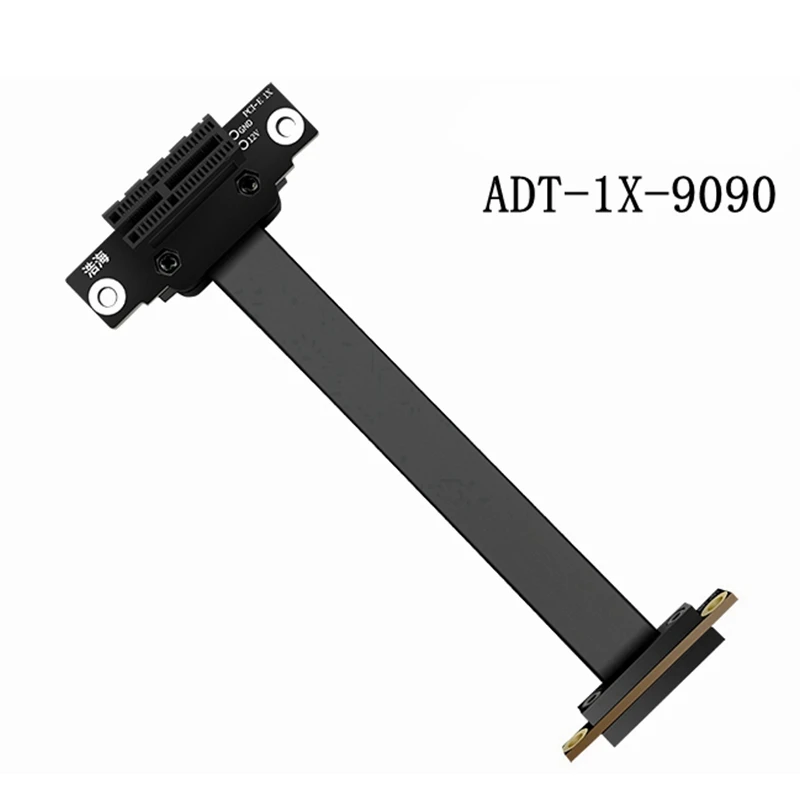 90องศา PCI-e PCI Express 36PIN 1X Extender Gold-Plated Connector (180องศา20ซม.Pcie Riser สาย)