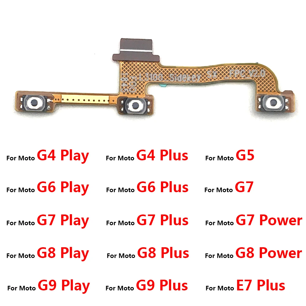 Volume Button Power Switch On Off Flex Cable For Moto G4 G5 G5S G6 G7 G8 G9 Play Plus Power Lite