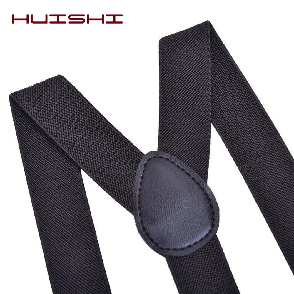 HUISHI Adjustable Elasticated Adult Suspender Straps Y Shape Clip-on Men Pants Suspenders 3 Clip Braces Women Straps Suspender