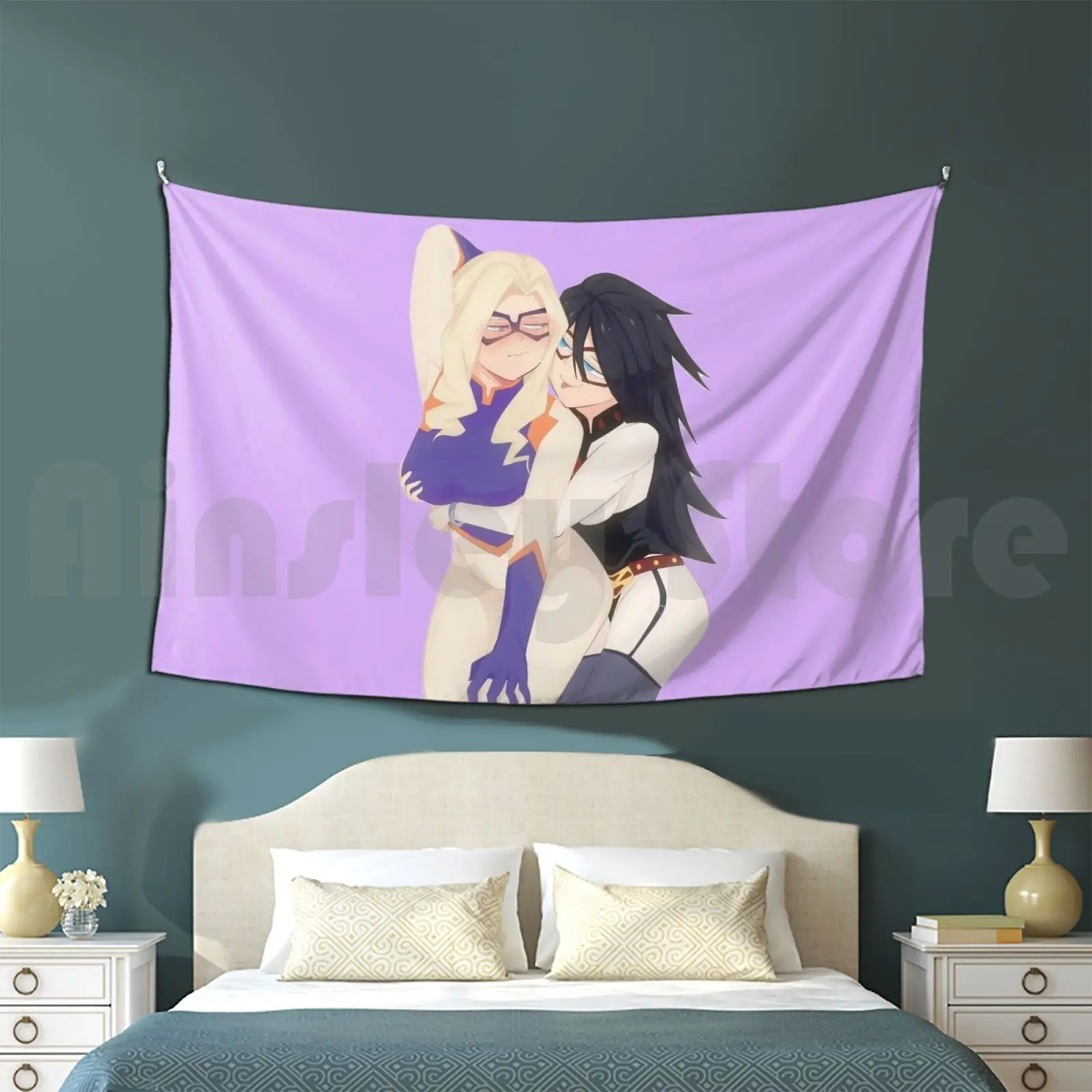 Tsuyu Waifu Chibi Tapestry Living Room Bedroom Anime Waifu Chibi Himiko Toga Toga Boku No Academia Deku Bakugo