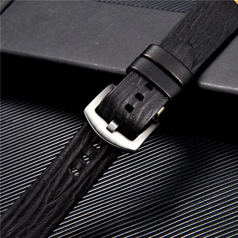 Vintage Vegetable Tanned Leather Watch Strap Men Women Watchband 18mm 20mm 22mm 24mm Straps Bracelet Watches Accessories