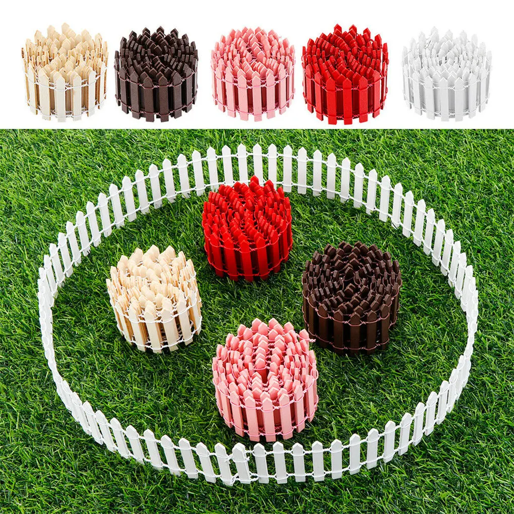 Mini Small Fence Barrier Wooden Craft Fence DIY Garden Kit Plant Flower Potted Landscape Decor Accessories Miniature Terrarium