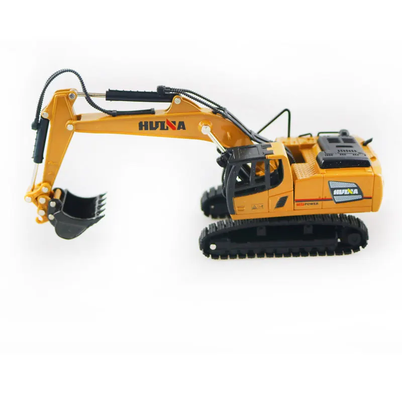 Huina High Simulation 1:60 Hydraulic Excavator Model Alloy Metals Navvy Pattern Digger Machine Christmas Birthday Gift Boy Toys