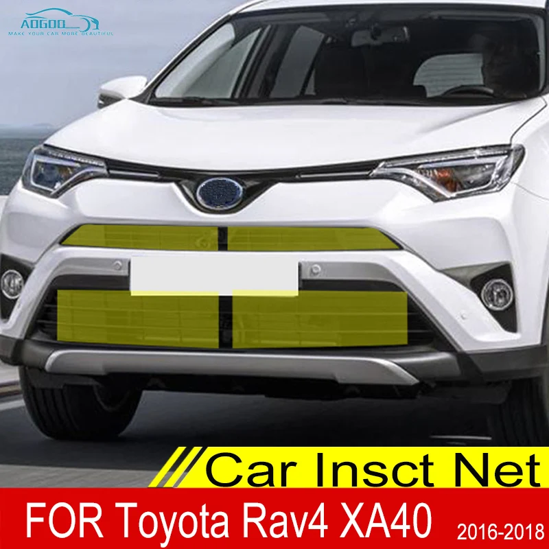 For Toyota RAV4 XA40 2016  Stainless Steel Car Front Grille Insert Net Screening Mesh Water Tank Engine Protection Accessories