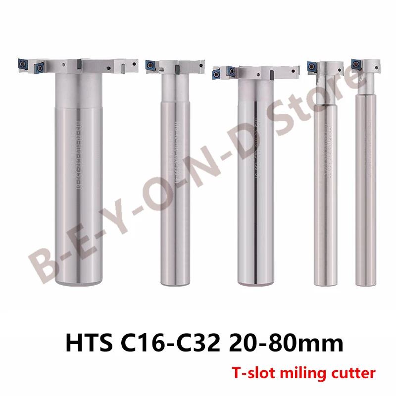 

BEYOND HTS T-Slot Milling Cutters C14 C16 C20 C25 C32 20-80 mm Three sides of Insert CNC Mill Cutter Holder use CCMT