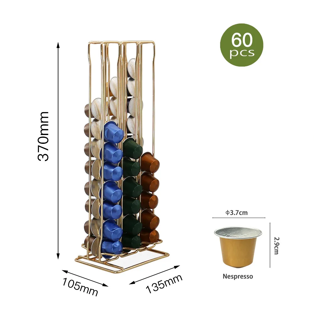 

Практичный Держатель для кофейных капсул, подставка для 60 капсул Nespresso, держатель для кофейных капсул nespresso