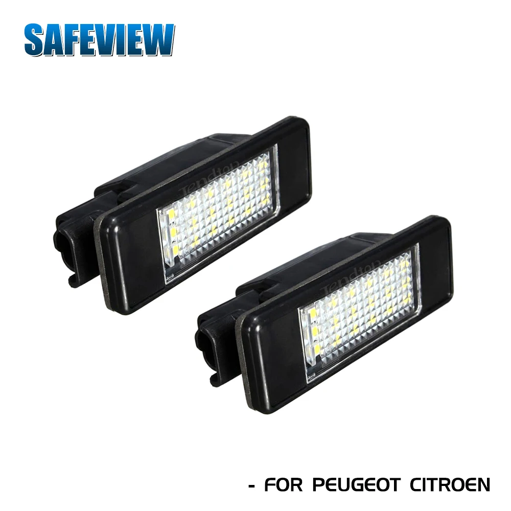 For Peugeot 106 1007 207 307 3008 406 407 508 607 For citroen C2 C3 C4 C5 C6 C8 DS3 Lamp No Error LED License Number Plate Light