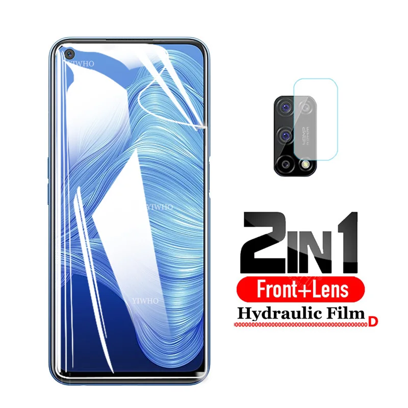 2PCS Protective Hydrogel For realme 7 5g Screen Protector Soft Film on for oppo realme7 RMX2111 real me 7 Camera Tempered Glass