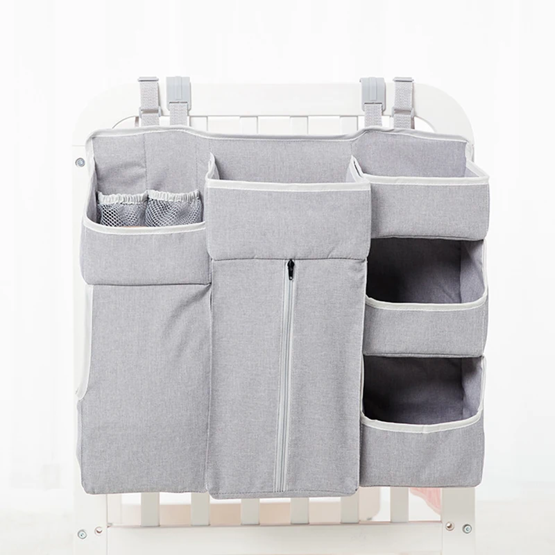 Portable Baby Crib Organizer Bed Hanging Bag for Baby Essentials Diaper Storage Cradle Bag Bedding Set Room Deocr Storage Bag