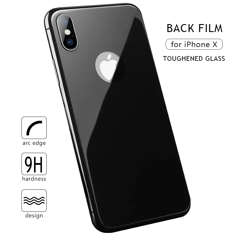 9D Protective Back Tempered Glass For iPhone 14 13 12 11 Pro XS MAX XR X 7 8 Plus Full Cover Screen Protector Black White Glod