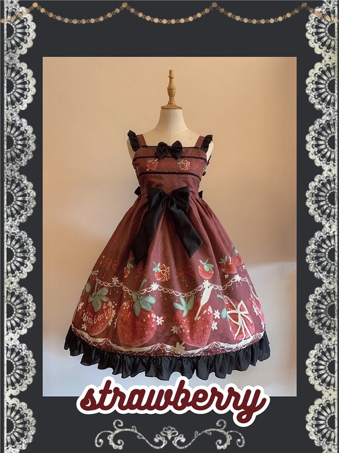 Ensemble robe et chemise princesse du palais lolita douce, rétro, imprimé mignon, taille haute, style victorien, kawaii, gothique, lolita cos loli