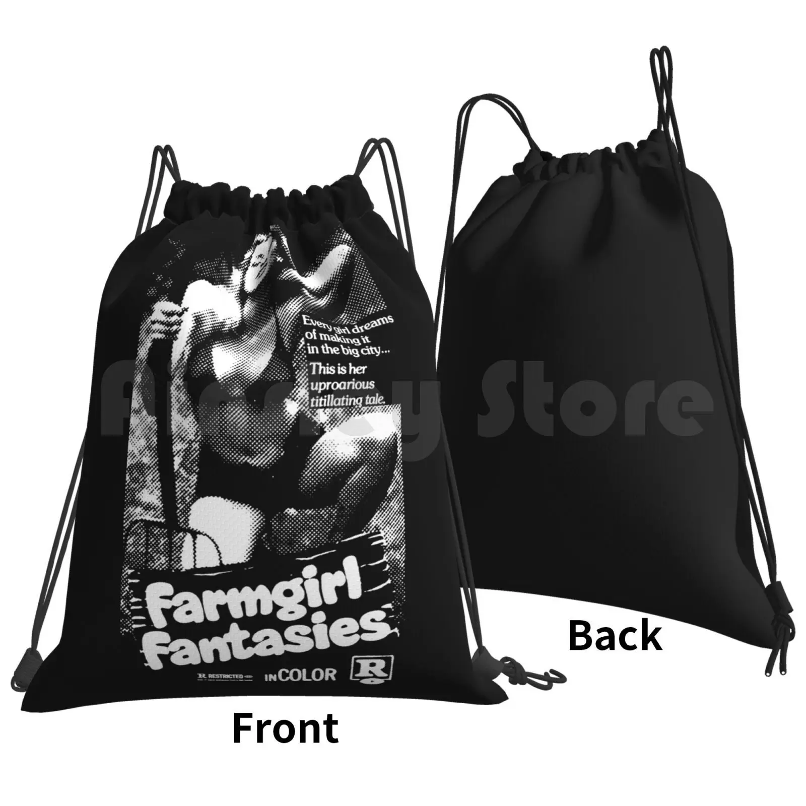 Farmgirl Fantasies Backpack Drawstring Bag Riding Climbing Gym Bag Vintage Retro Vintage Movies Exploitation Exploitation